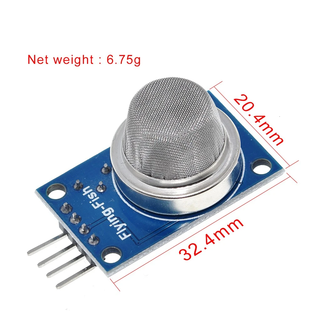 TZT 1/3PCS MQ-2 MQ-3 MQ-4 MQ-5 MQ-6 MQ-7 MQ-8 MQ-9 MQ-135 Erkennung Rauch Methan Flüssiggas Sensoren Modul für Arduino – Detail 11