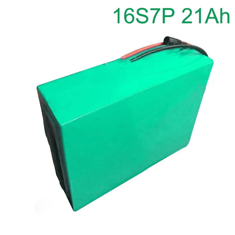 

60V 21Ah 16S7P 18650 литий-ионный аккумулятор Батарея Электрический двух или трех колесный мотоцикл велосипед, фара для электровелосипеда в 315*140*70 мм