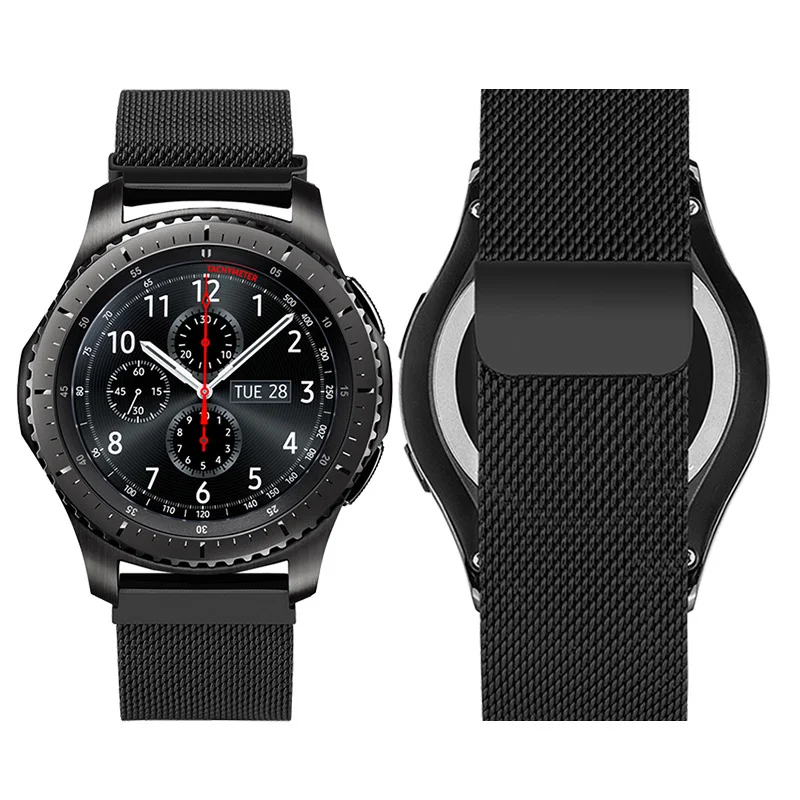 HOCO Миланская петля с магнитным замком для часов samsung gear S3 Classic/Frontier Galaxy Watch 46 мм, Смарт-часы, ремешок на запястье - Цвет ремешка: Black