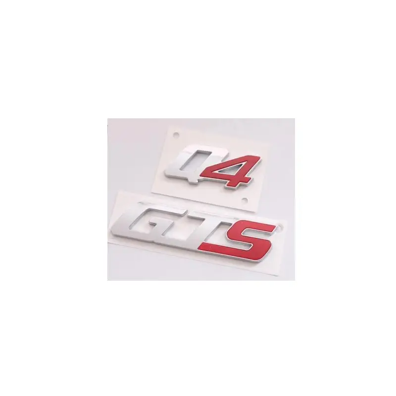 50 шт./лот ABS пластиковая наклейка для Q4 GTS эмблема значок