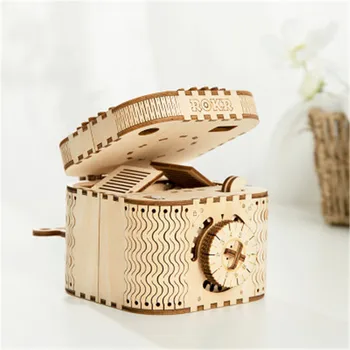 

Creative DIY 3D Treasure Box Wooden Puzzle Game Assembly Toy Building blocks Jigsaw Puzzle Toy Gift for Children Adult Free Ship