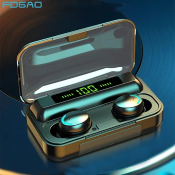 

Wireless Earphones With Microphone Sport Waterproof Headsets 2000mAh Charging Box 9D HiFi Earbuds TWS Bluetooth V5.0 Headphones