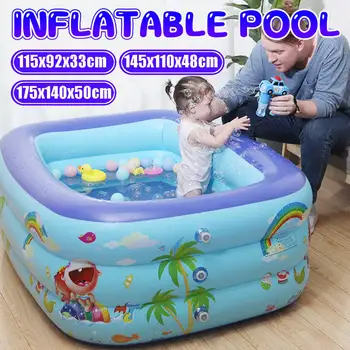 

Inflatable Pool High Quality Children's Home Use Paddling Pool Large Size Inflatable Square Swimming Pool Outdoor For Kids
