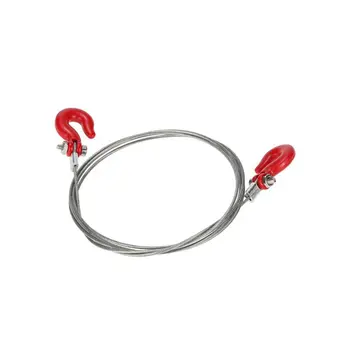 

1: 10 RC Crawler Accessories Metal Trailer Wire Rope Tow Rope with Hooks for RC Car 1/10 D90 Axial SCX10 Truck RC Car Parts
