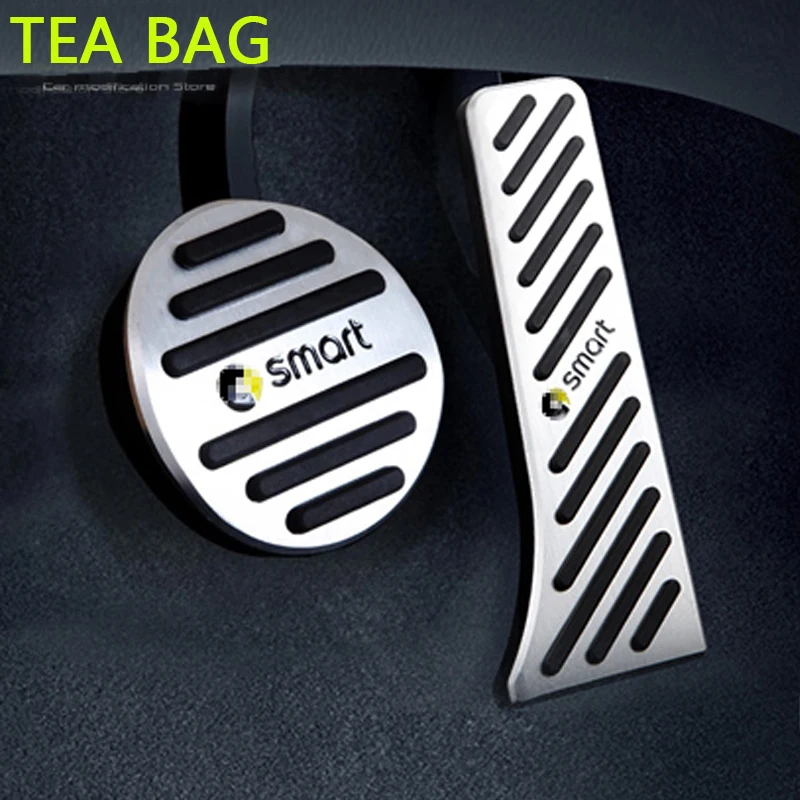 Car Accessory Accelerator Gas Brake Foot Rest Pedal Pad For Smart Fortwo Elf Pedals Pad Non-Drilling Pedals