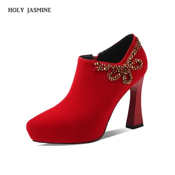 

2020 Spring and Summer Ultra-high Heeled Women's High-heeled Shoes Pointed Toe Deep Mouth Waterproof Platform Hoof Heels