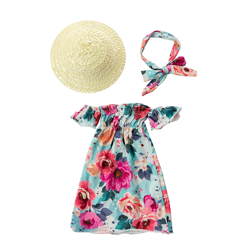 Born New Baby Fit 18 дюймов 43 см 3 шт. аксессуары для кукол зеленая красная роза череп лося соломенная шляпа костюм для ребенка подарок на день рождения