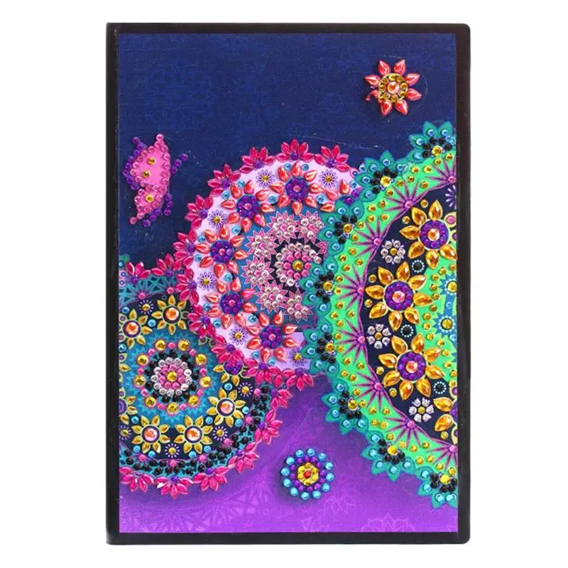 New Diamond Painting Notebook DIY Santa Flower Animal Pattern Special Shaped Diamond 50 Pages A5 Sketchbook Cross Stitch Crafts - Цвет: L