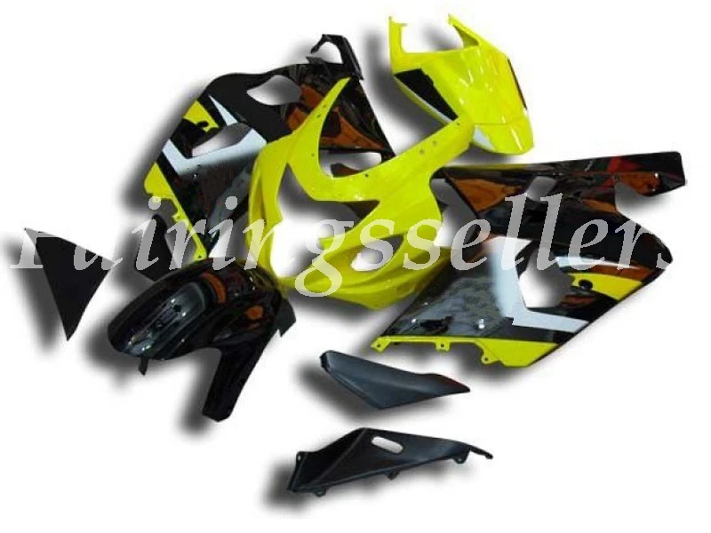 Black Yellow Литье под давлением ABS мотоцикл обтекатели комплект подходит для Suzuki GSXR 600-750 K4 2004 2005 04 05 Обтекатели синий желтый - Цвет: Black Yellow