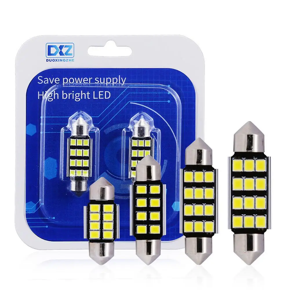 Автомобильный светодиодный светильник 8SMD 31 мм 36 мм/39 мм/41 мм 2835 C5W DC 12V авто лампа Подсветка салона