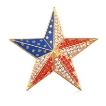 Брошь в виде пятиконечной звезды, стразы, корсаж в форме капель масла, европейский и американский популярный орнамент, универсальные аксессуары для одежды, новинка