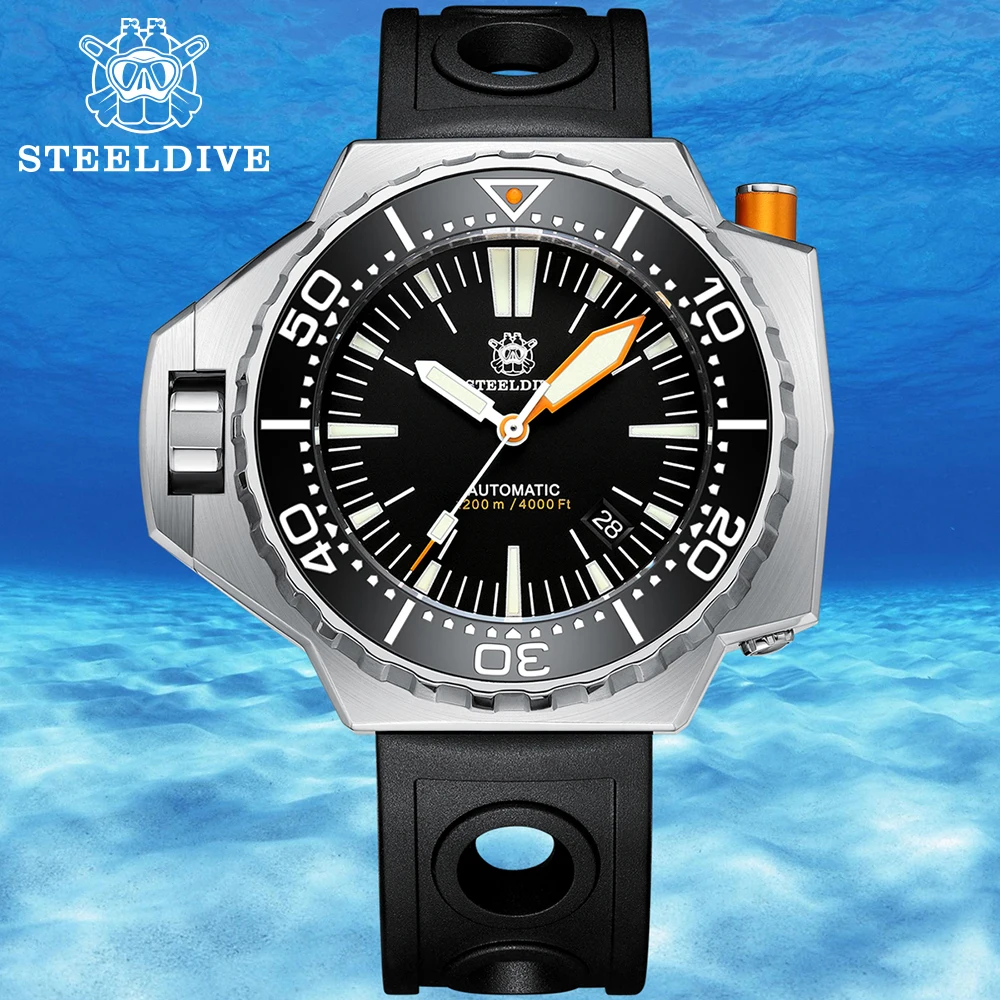Steeldive SD 1969 Ploprof Hommage 1200 Diver Watch Automatic Self-Wind Mens Mechanical BGW9 Luminous 316 Stainless | Наручные часы