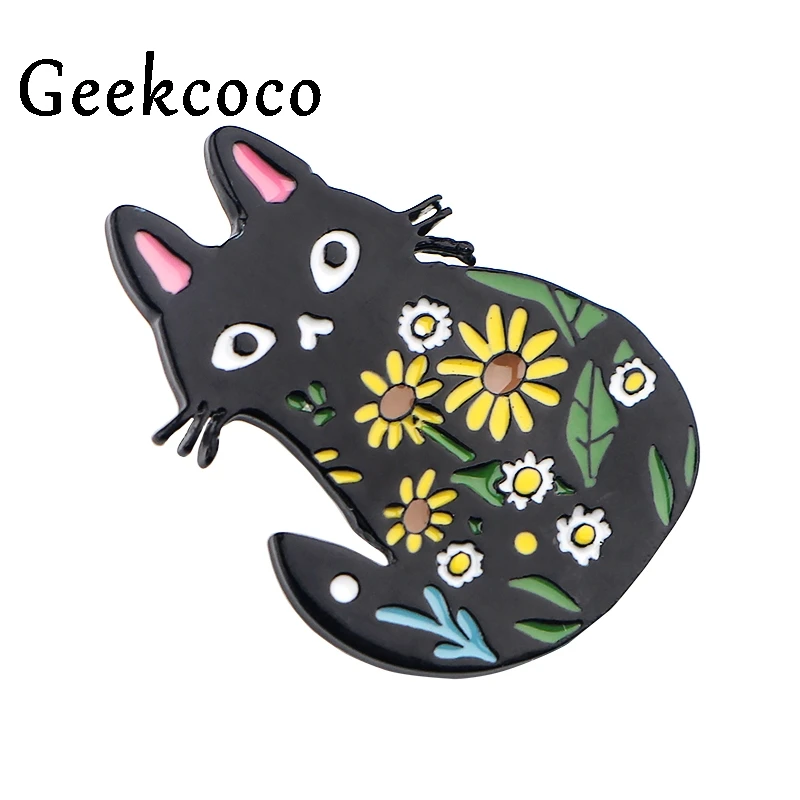 Кот мультфильм kawaii животное Броши эмалированные булавки медаль джинсовая нагрудная булавка для сумки, бейджи ювелирные изделия diy ремесло украшение J0692