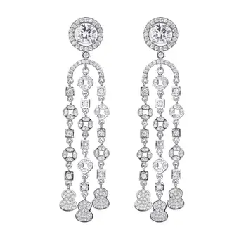 

Bettyue New Fashion Jewelry For Female Ancient Style Copper Appearance Fascinating Long Earring In Wedding Party Noble Gift