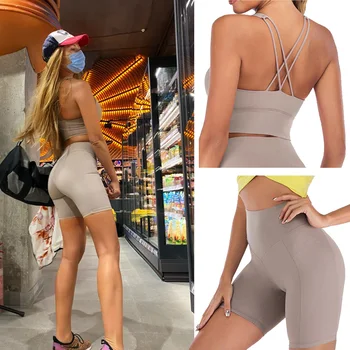 Yoga Shorts Set Women Fitness Set Yoga Outfit For Women 2 Piece Gym Suit Sports