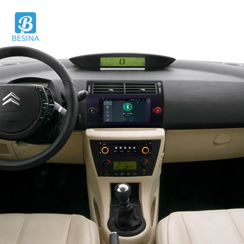 Besina Android 10,0 автомобильный dvd-плеер для Citroen C4 C-Triomphe C-Quatre 2004-2009 Мультимедиа gps стерео 1Din Автомагнитола wifi 2G+ 16G