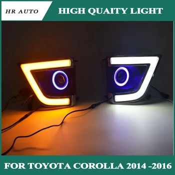 

Turn Signal and dimmer style Relay 12V car LED DRL Daytime Running Lights with fog lamp hole for Toyota corolla 2014 2015 2016