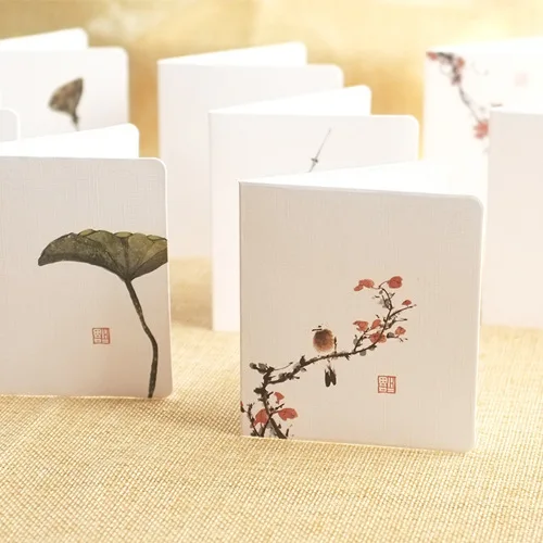 Mu guang креативные Простые Классические в китайском стиле хипстерские складные открытки на день Святого Валентина, на заказ