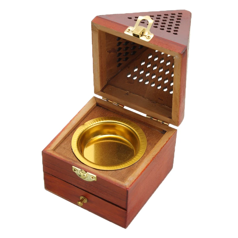 Pine Wood Incense Burner Hollow Agarwood Sandalwood Retro Creative