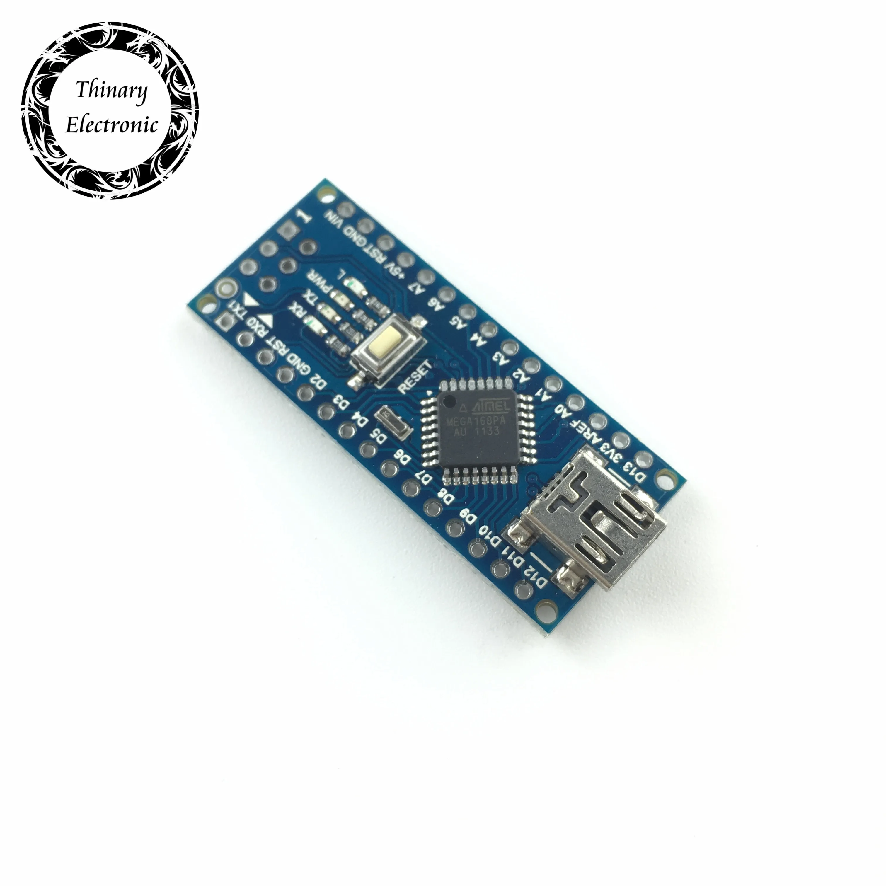 Thinary Electronic 100 шт./лот Nano Atmega168 контроллер совместим с arduino nano Atmega168P CH340 CH340G USB драйвер без кабеля