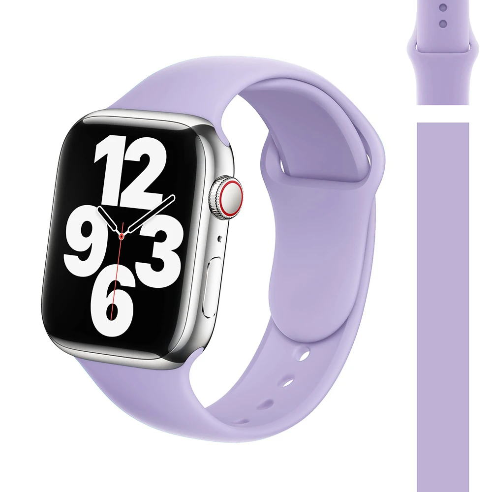 Silicone Strap Watch Compatible Apple Watch Band 45mm 44mm 41mm for bracelet iWatch 40mm 38mm correa apple watch series 7 6 5 SE Silicone Strap Watch Compatible Apple Watch Band 45mm 44mm 41mm for bracelet iWatch 40mm 38mm correa apple watch series 7 6 5 SE