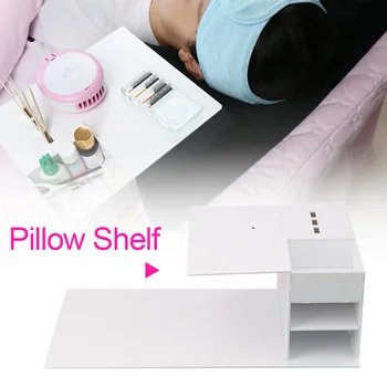 

White Three Layer Storage Support Eyelash Extension Organizer Salon U Type Acrylic Pillow Shelf Detachable Professional Makeup