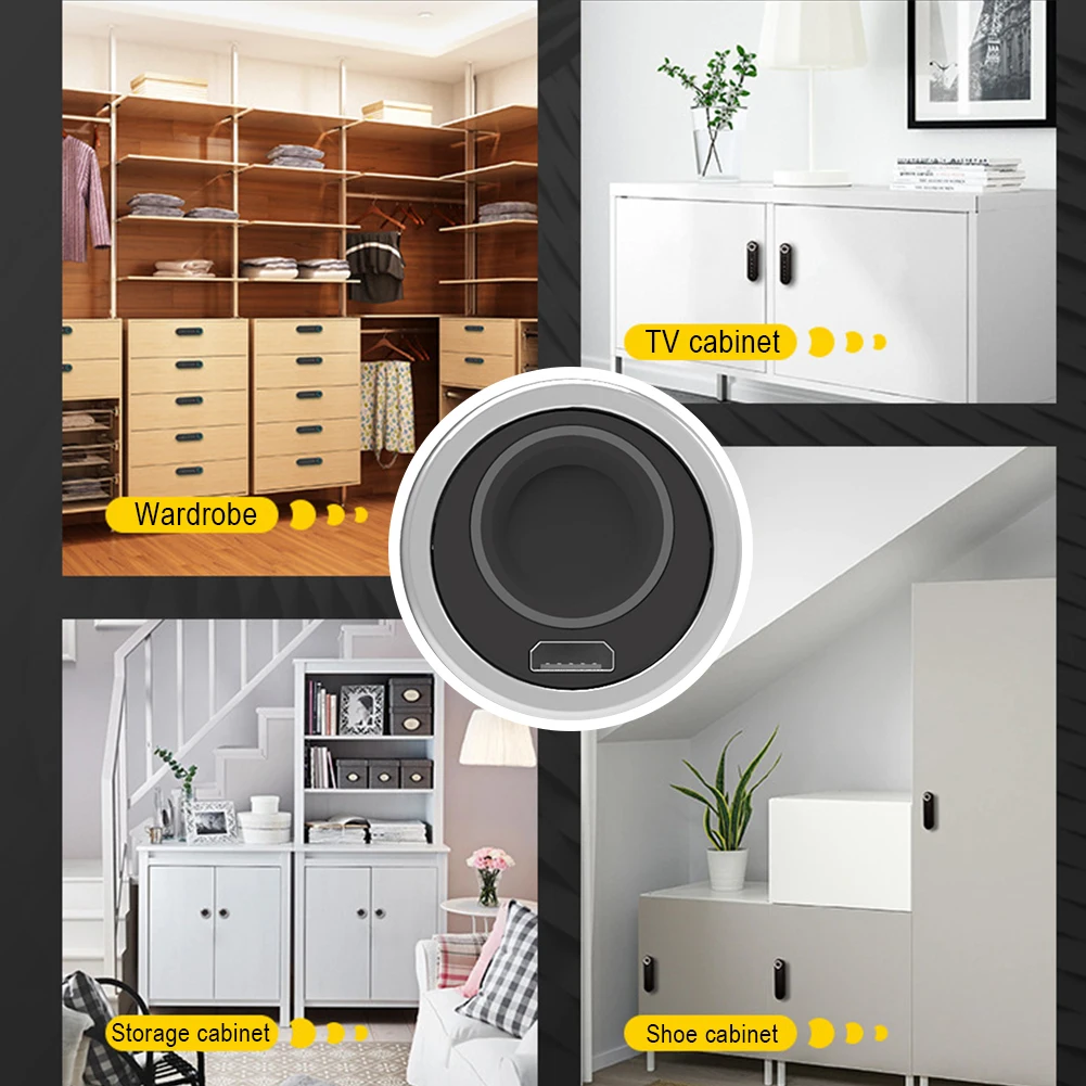 

Security Mini Electronic Anti Theft Full Automatic Fingerprint Lock Drawer Smart Keyless Easy Install Zinc Alloy Office Cabinet