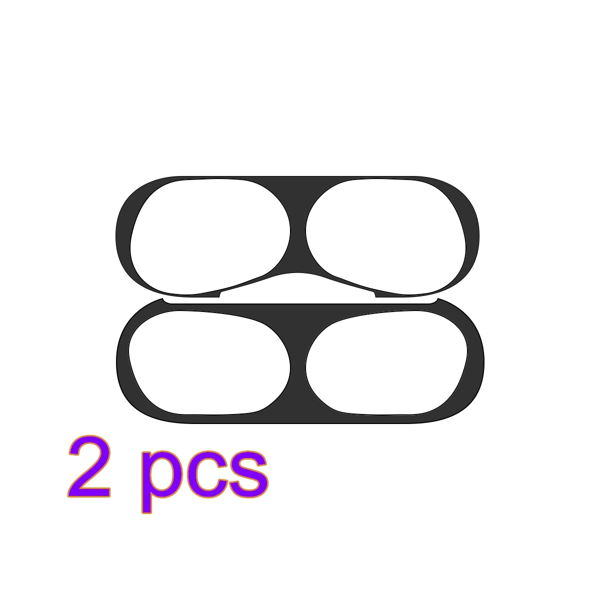 01 2 шт металлический чехол для Airpods Pro Пылезащитная наклейка для Apple Air Pods 3 Чехол Пылезащитная наклейка защита кожи - Цвет: 01