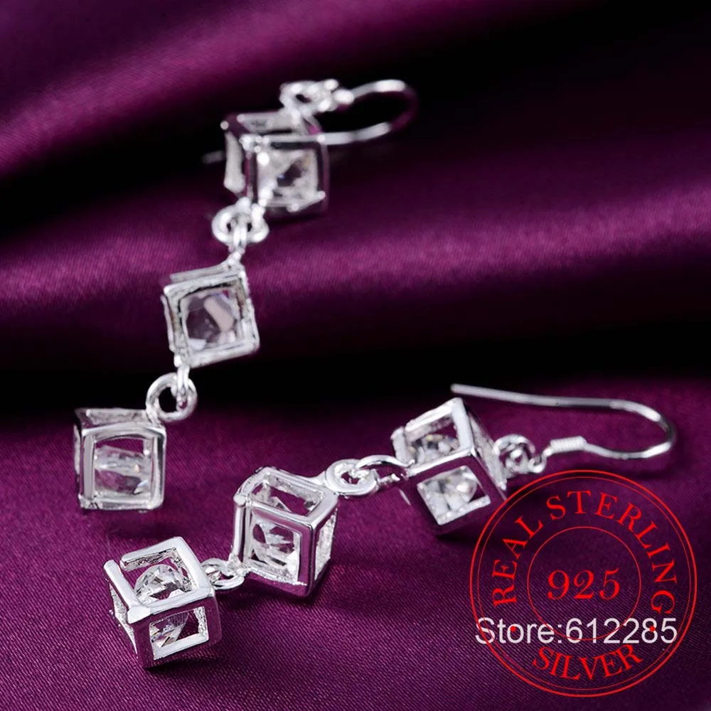 Оптовая продажа серьги из стерлингового серебра 925 пробы свадебные украшения