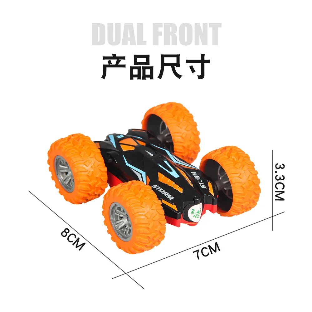 Мини двухсторонний трюк самосвал внедорожный автомобиль поворотный рулон перезаряжаемый детский пульт дистанционного управления автомобиля игрушки