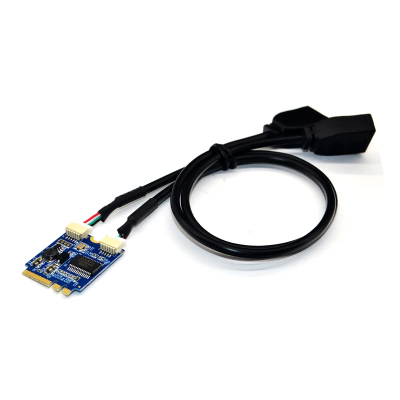 H1111Z M.2 к USB Riser Card M.2 NGFF ключ A-E к двойному порту USB2.0 плата расширения конвертер Кабель USB M.2 Riser USB кабель адаптер