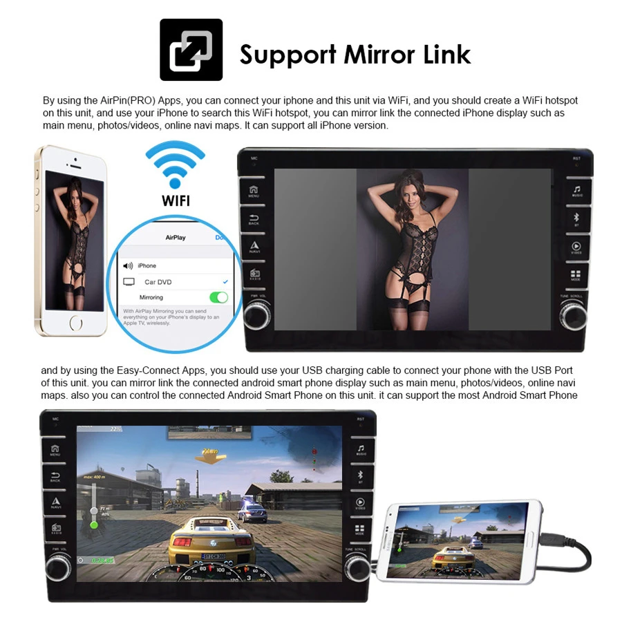 8" 1Din Android 8.1 1080P Car MP5 player  Touch Screen Quad-core RAM 1GB ROM 16GB With Button Knob GPS Wifi 3G 4G BT DAB truck navigation