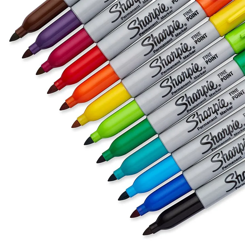 12/24 цветов/коробка масляные американские маркеры Sanford Sharpie экологически чистые