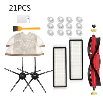 

21Pcs/Set For Xiaomi Roborock S6 S60 S65 S5 MAX T6 Vacuum Cleaner Accessories Attachment Newly Designed Anti-winding Roller
