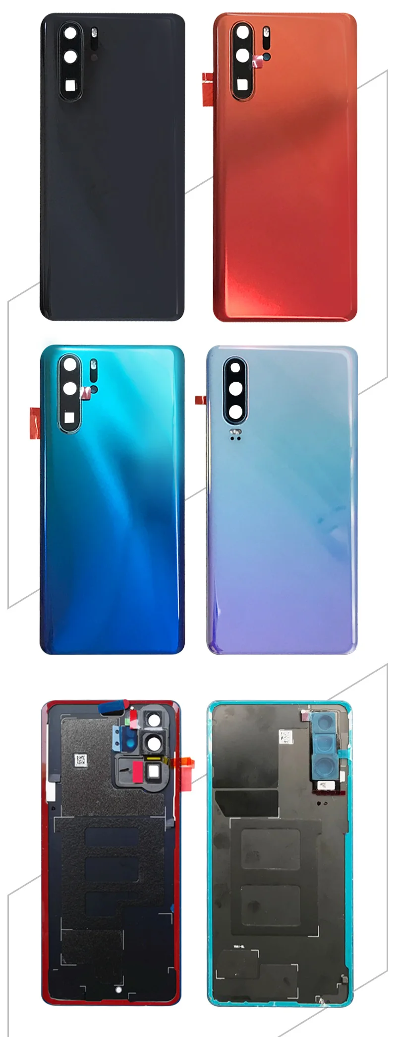 Для huawei P30 Pro P30pro Задняя стеклянная крышка корпус батарея задняя дверь запасные части+ клей+ камера Стекло объектив Запасные части