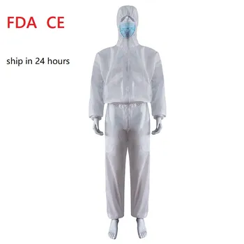 

1 pc Medical Protective Clothing Disposable Anti-epidemic Antibacterial Plastic Closures Isolation Suit Dust-proof Coveralls