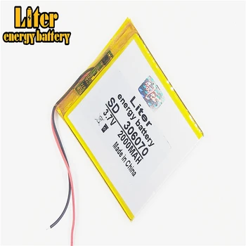 

li-po 3.7V 2000mAh Lithium Polymer Rechargeable Battery cells power For PAD GPS Vedio Game E-Book Tablet PC Power Bank 306070
