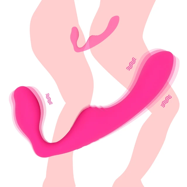 Pink Strapon Dildo Lesbians - Strap-on Dildo Vibrator for Women Lesbian Dual Head Vibrating Sex Toys  G-Spot Stimulate Double Penetration Vibrator Porn Sex Toy _ - AliExpress  Mobile