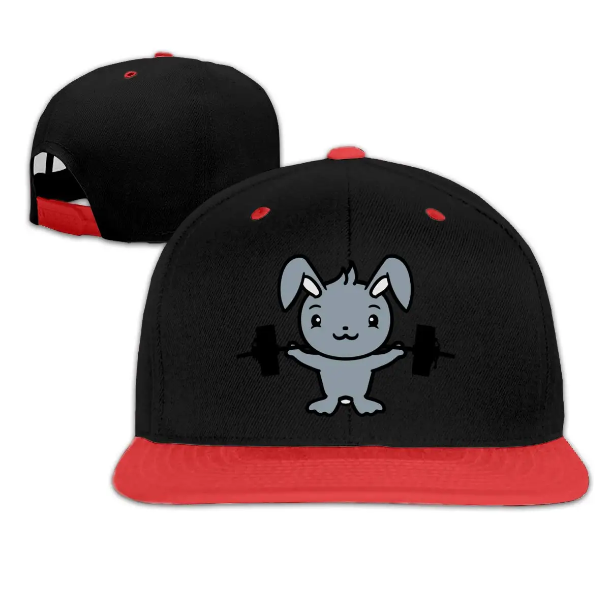 Бейсбольная кепка для бодибилдинга с кроликом, бейсболка в стиле хип-хоп, бейсболка для мальчиков и девочек красного цвета