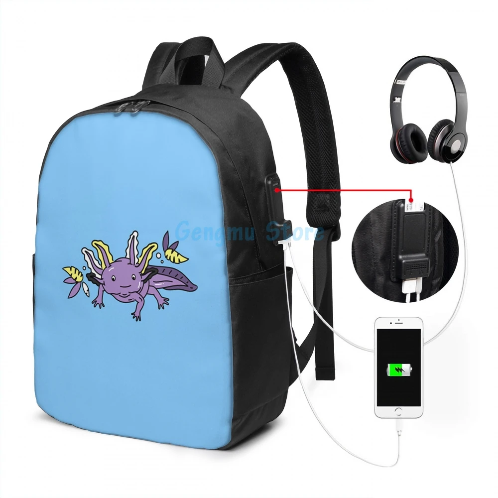 https://ae01.alicdn.com/kf/He8260636f49d4267a6dd5858e5919900L/Funny-Graphic-print-Cute-purple-axolotl-mexican-walking-fish-USB-Charge-Backpack-men-School-bags-Women.jpg