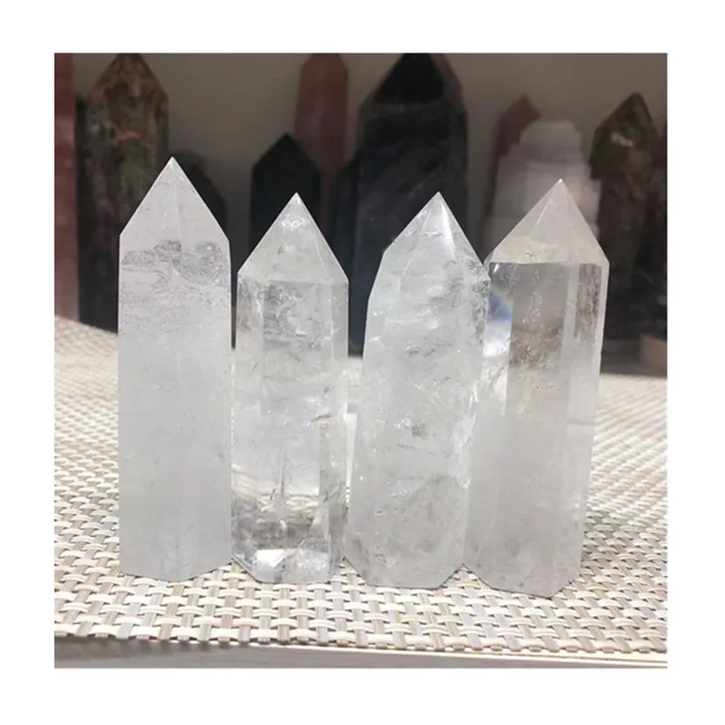 

Natural Clear Quartz Wand Point Crystal Stones For Home Decoration