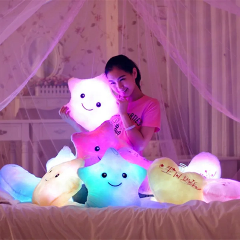 

Colorful Shining Star Pattern Pillow Cushion Plush Toy Doll Birthday Gift CHILDREN'S Toy