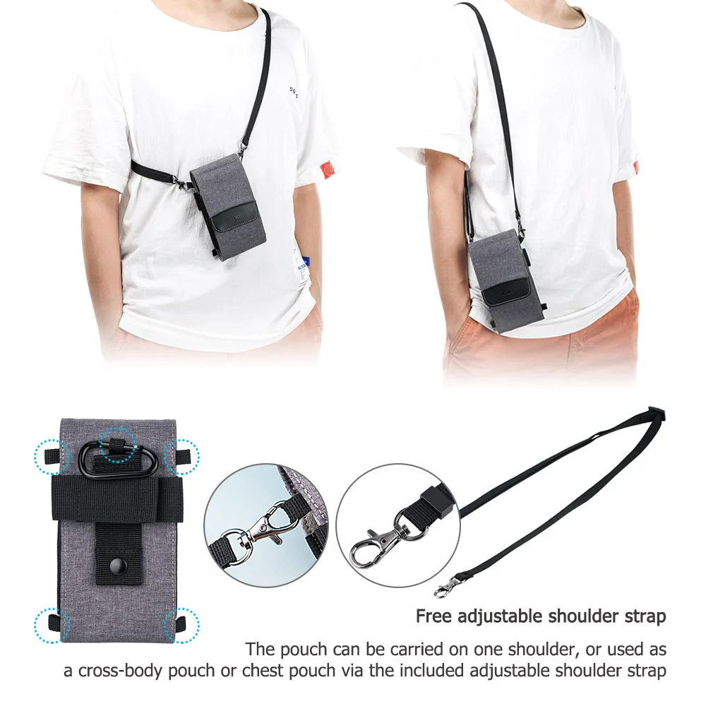 Nova dupla-camada durável caso bolsa de telefone
