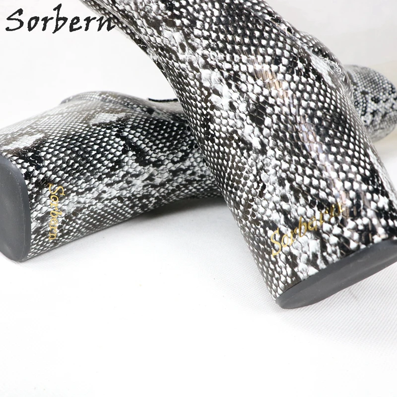 Sorbern/серые женские сапоги до середины икры на заказ; короткие ботиночки на каблуке для стриптиза, на шнуровке, для танцев на шесте; женская обувь унисекс