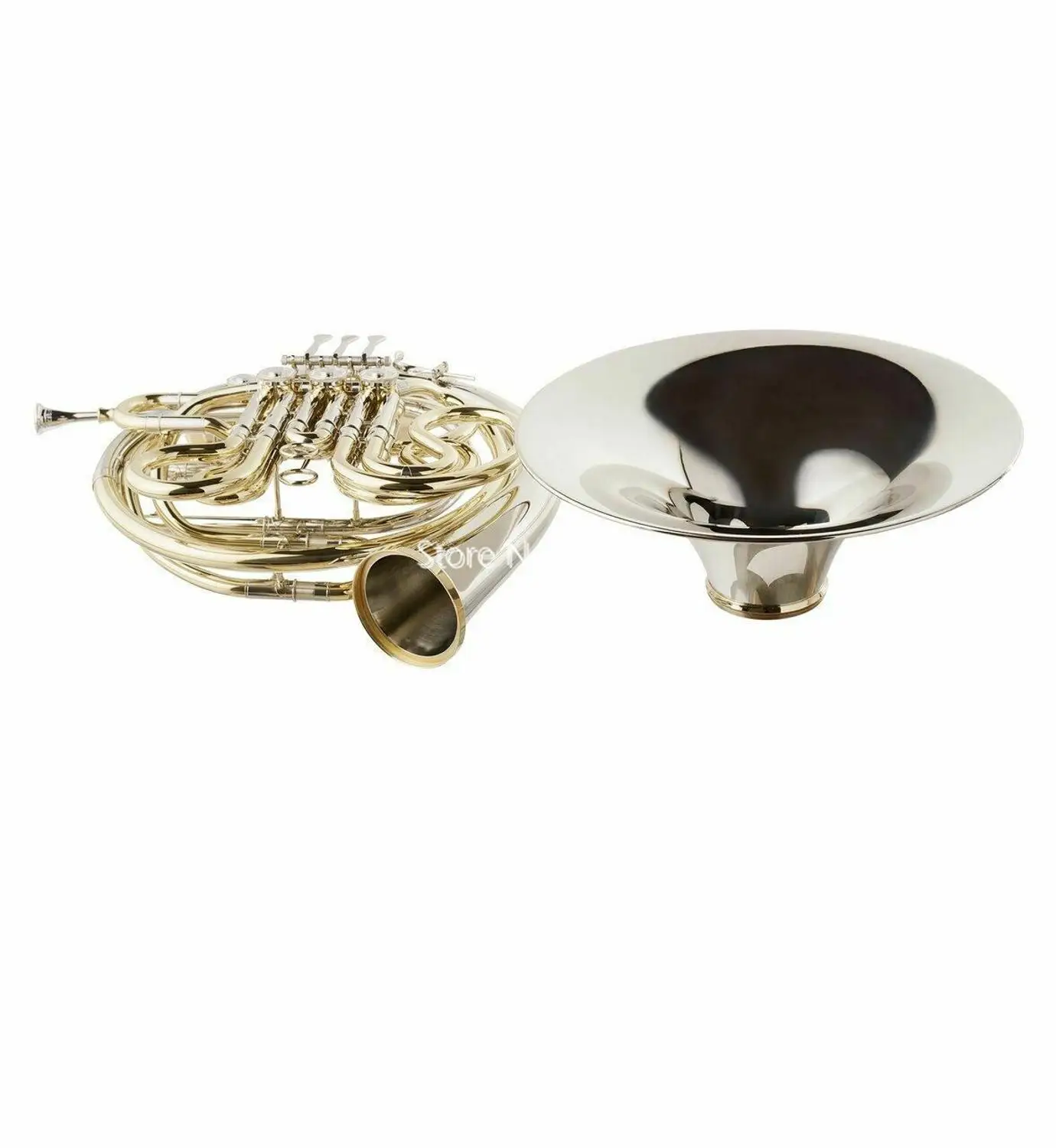 High Quality  Bb/F Four-keys French Horn Nickel Silver Bell Clear Lacquer Finish Musical instrument With Case Free Shipping