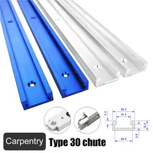 Liga de alumínio t-track slot mitra pista gabarito dispositivo elétrico viu mesa rampa para roteador mesa bandserras carpintaria diy ferramentas tipo-30