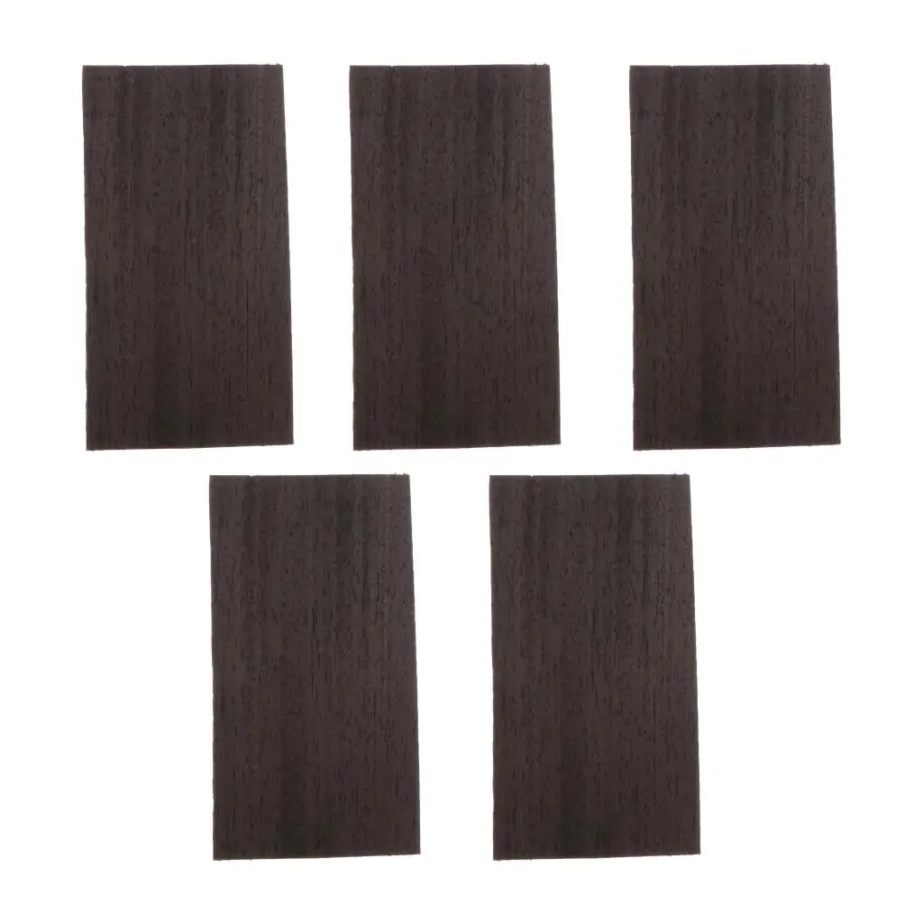 Set of 5pcs Guitar Wood Headplate Head Veneer Decor Guitar Shell Sheet Headplate Replacement Guitar Tool Parts Accs 