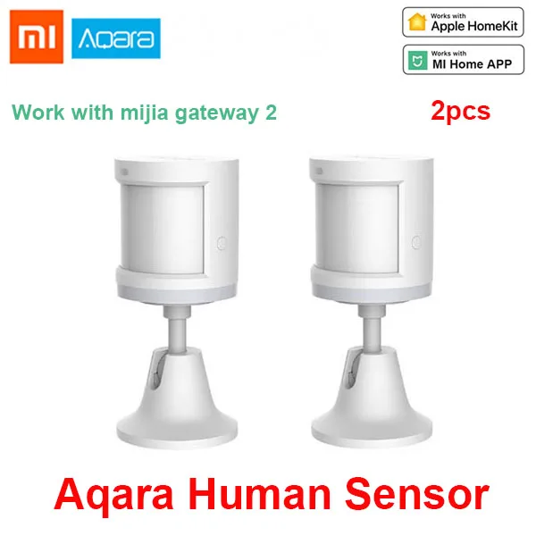 2pcs Aqara body Xiaomi Smart Многофункциональный шлюз 2 WiFi Пульт дистанционного управления центром RGB светильник для дома устройство безопасности Поддержка Aqara - Цвет: 2pcs Aqara body