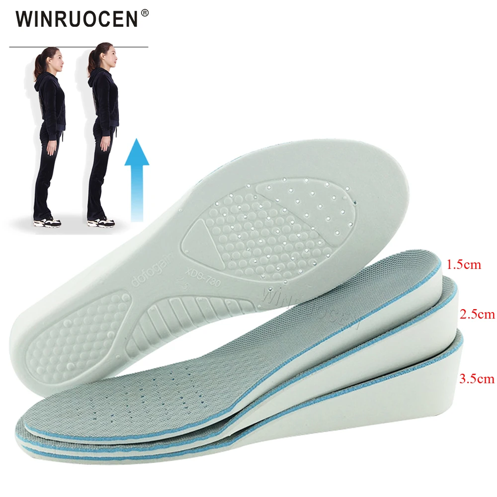 1.5 3.5cm Height Increase Insole Breathable Sport Sole Pad Heel Insert