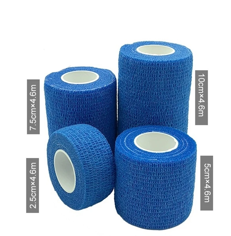 Vendaje resistente al agua azul de 4,5 m, Kit de primeros auxilios, vendaje elástico autoadhesivo de seguridad, Kit de supervivencia de emergencia